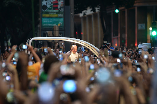 Pope arrives in Brazil