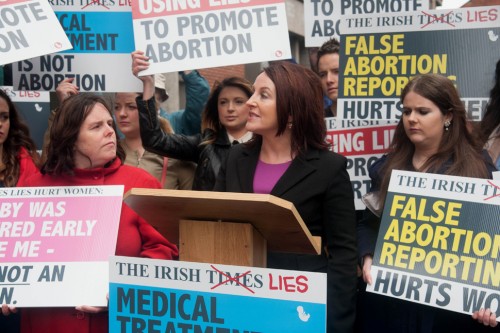 Pro-Life Protest Outside Irish Times, Ireland