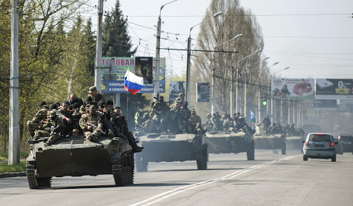 Armed militia or Russian invasion Ukraine 20140416
