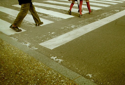 pedestrians walking on street