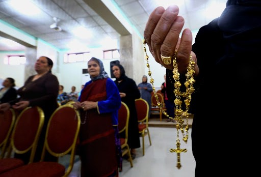 Christians displaced from Mosul