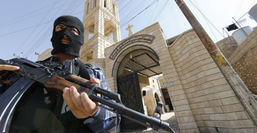 Guarding Iraqi Church