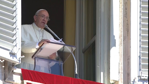 Pope at window of papal apartment