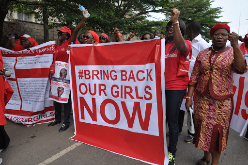 Demonstration for kidnapped Chibok girls in Nigeria