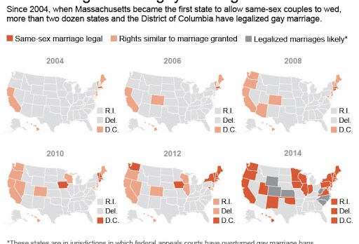 Chart shows growth of legalized same-sex &#8220;marriage&#8221;