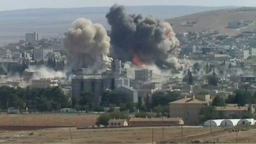 explosion in Kobani, Syria