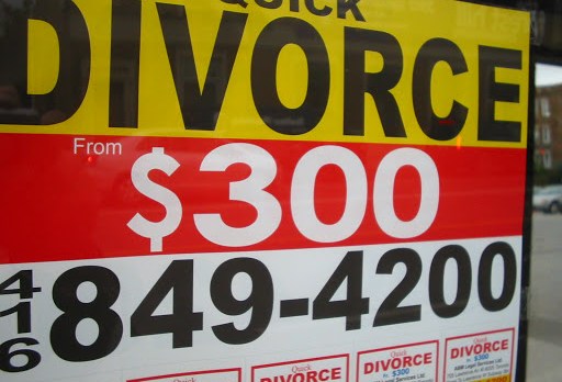 Quick Divorce sign