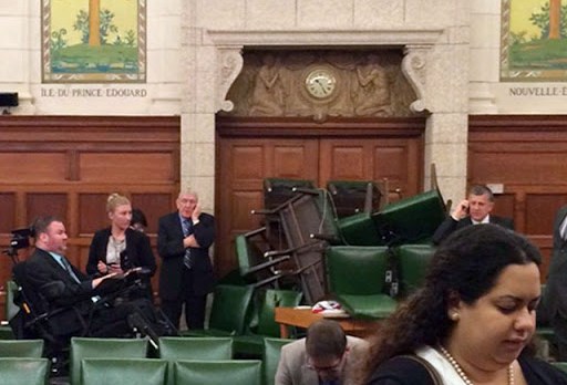 Canadian MPs barricade selves in when hearing shots outside