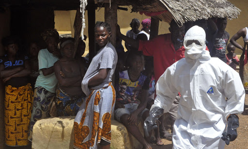Health worker near Monrovia, Liberia