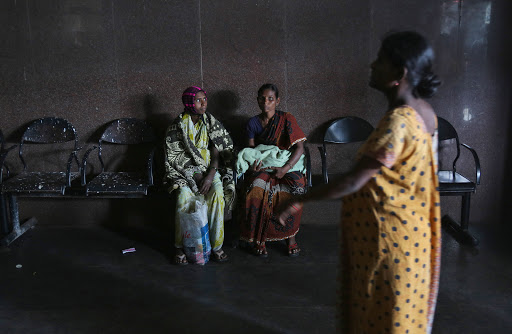 Indian women at maternity hospital