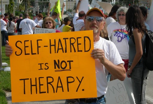 Protest against reparative therapy