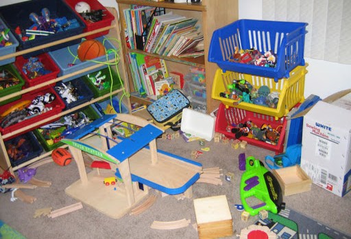 Messy playroom