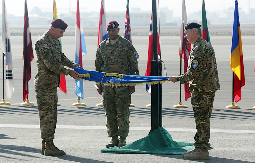 Flag lowering ceremony Kabul 120814