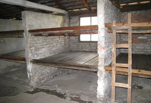 Bunks in Auschwitz Concentration Camp