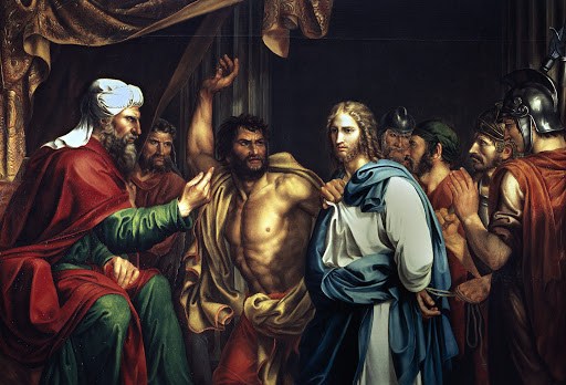 Trial of Christ painting