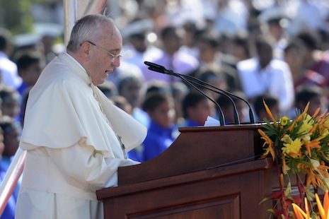 Pope Francis speaks at Sri Lanka arrival