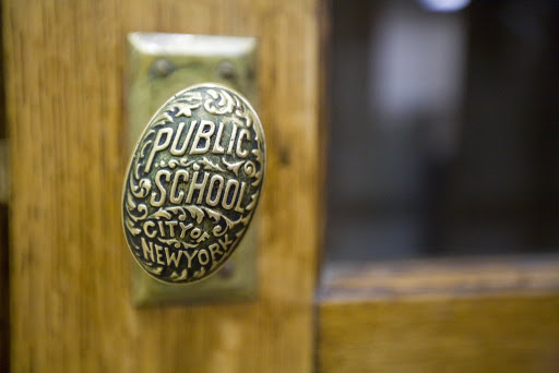 Old door knob from New York public school classroom