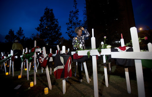 Memorial crosses for Garissa Kenya victims