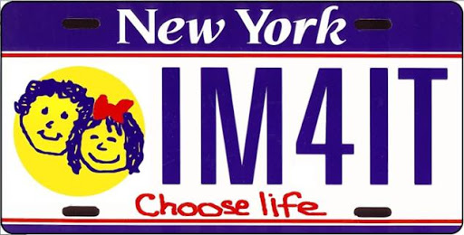 NYS Choose Life License Plate