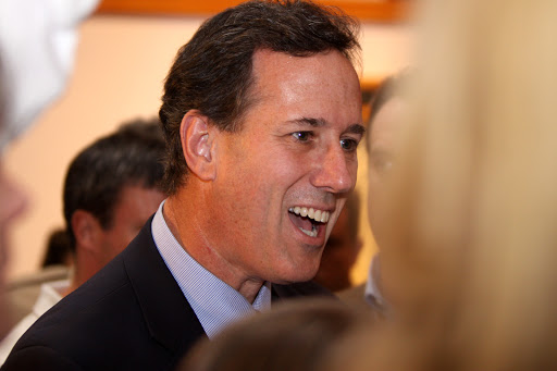 Rick Santorum speaking to supporters in 2012