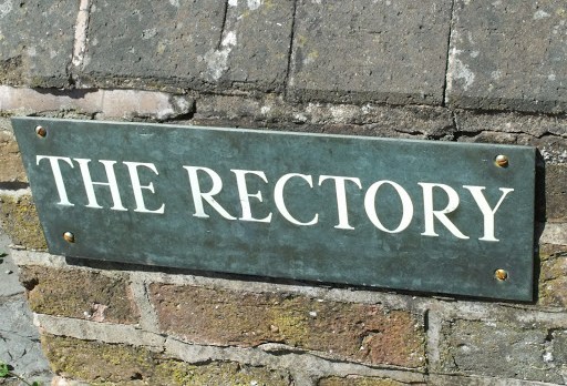 Sign for rectory