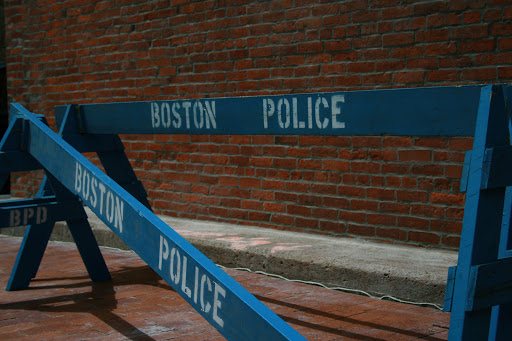 Boston Police wooden horses