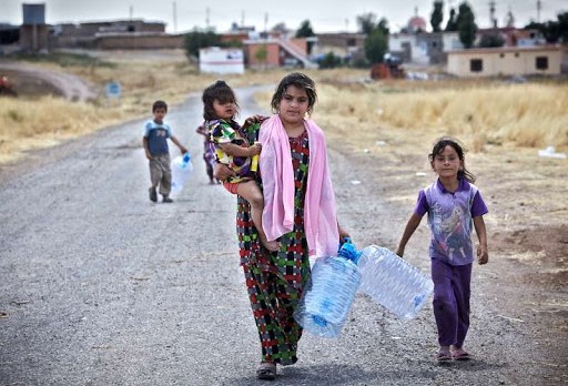 Woman and children from Mosul