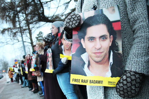 Rally for Raif Badawi outside Saudi embassy in Helsinki