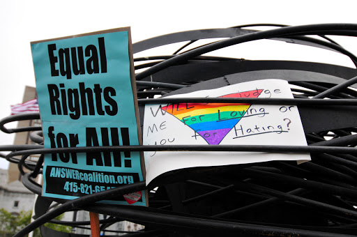 Pro-same-sex marriage signs in San Francisco