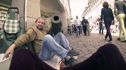German homeless man