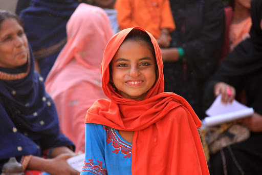 Pakistani girl with headscarf