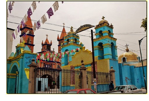 Front of the Chapel of Santo Cristo, San Pablo del Monte, Tlaxcala
