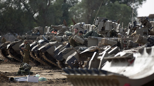 Despliegue del ejército israelí en la frontera con Gaza el 16 de noviembre &#8211; en