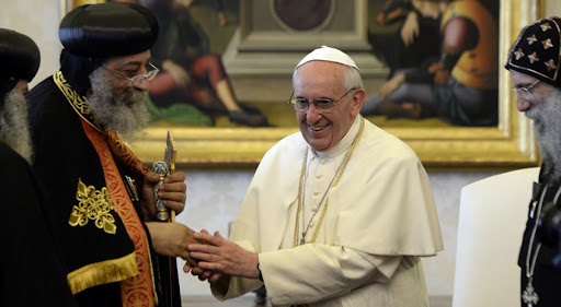 Coptic and Catholic Popes Meet