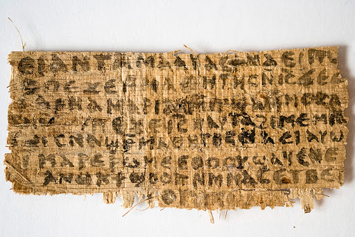 The now famous post-card size papyrus