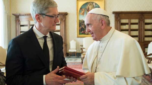 POPE APPLE CEO COOK