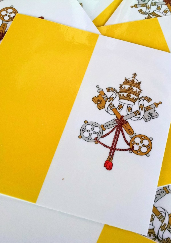 papal flag sticker