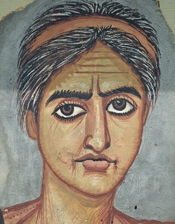 portrait of a woman encaustic