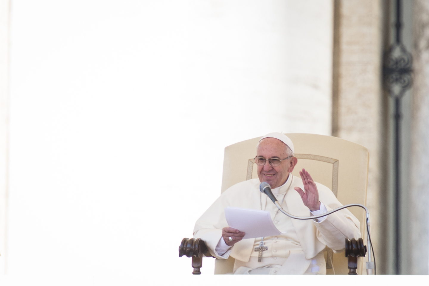 Pope Francis during his weekly general audience