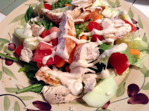 chicken and salad