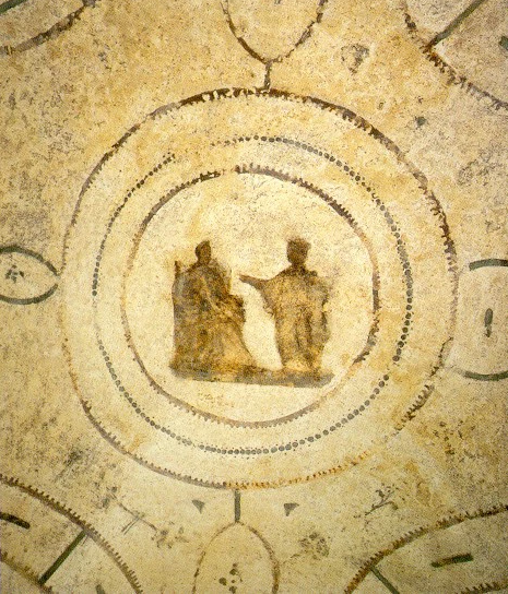  The oldest image of the Annunciation, in the catacombs of St. Priscilla.