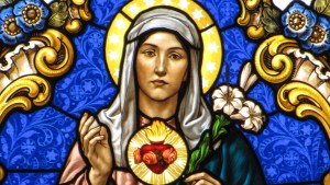 IMMACULATE HEART OF MARY STAINGLASS ART
