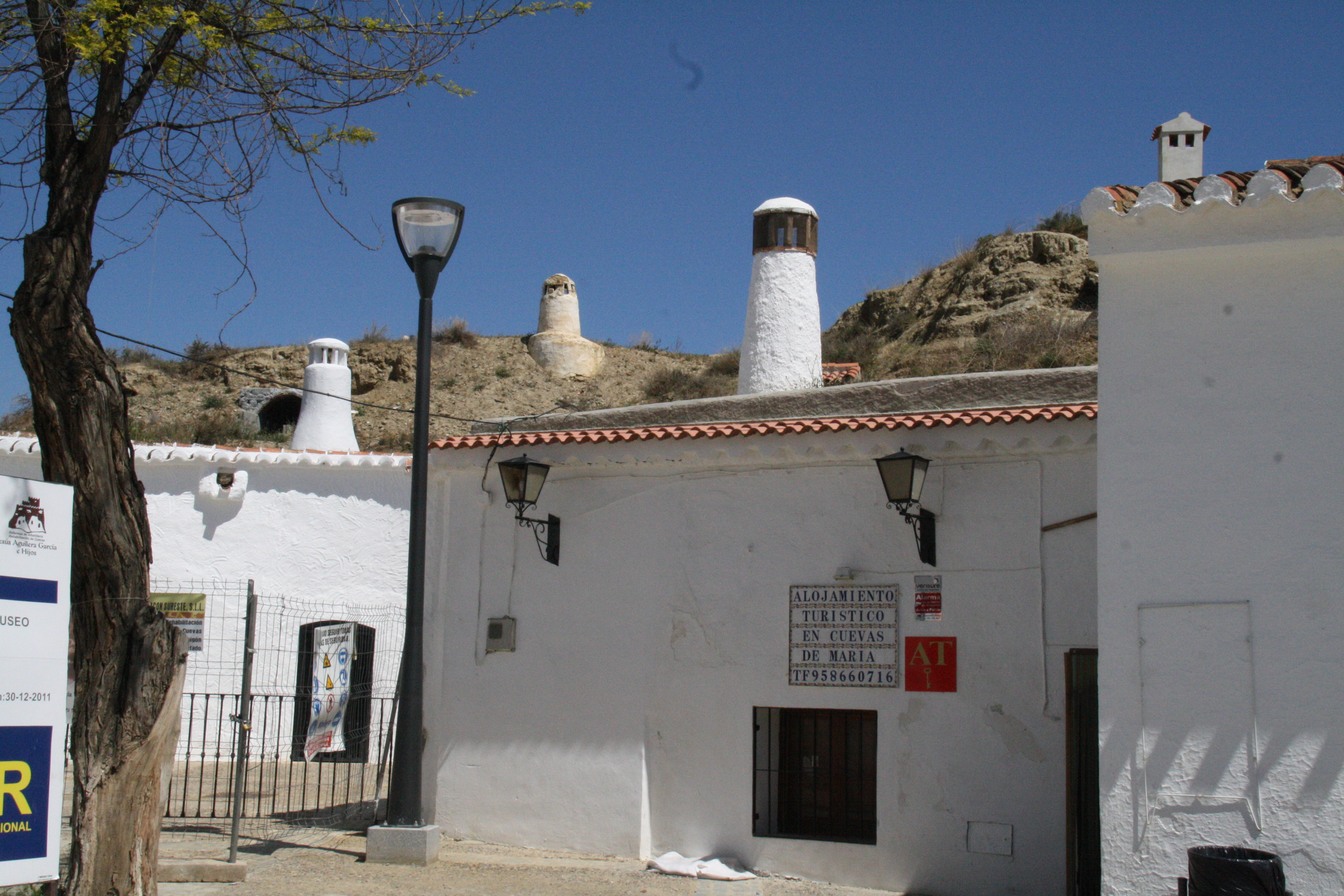 Outside a cave dwelling in Guadix