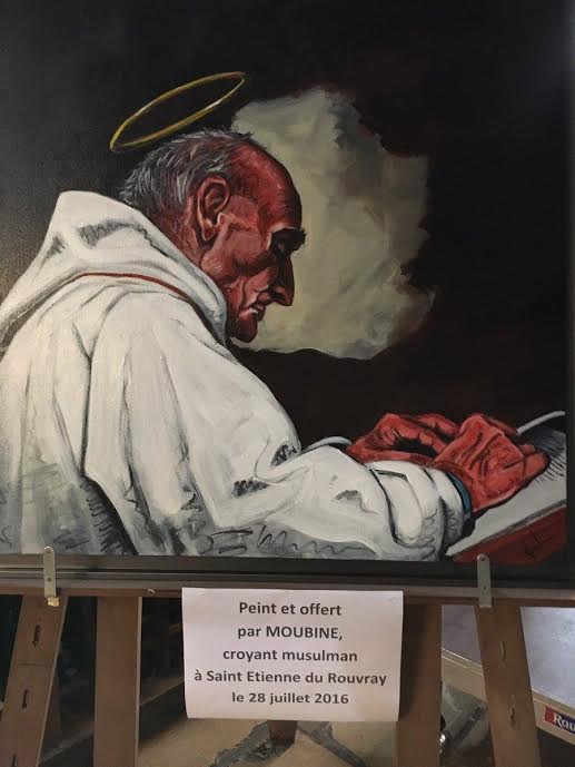 Fr Jacques Hamel painted by muslim