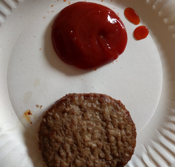 hamburger and ketchup