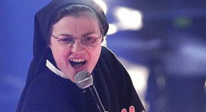 Sister Cristina Scuccia performs during The Voice of Italy in Milan