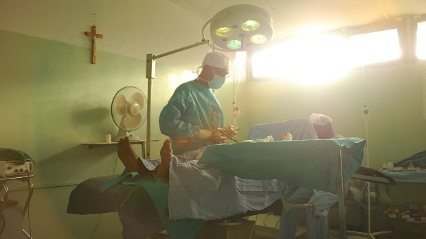 Dr. Tom Catena in the OR at Mother of Mercy Hospital, Sudan