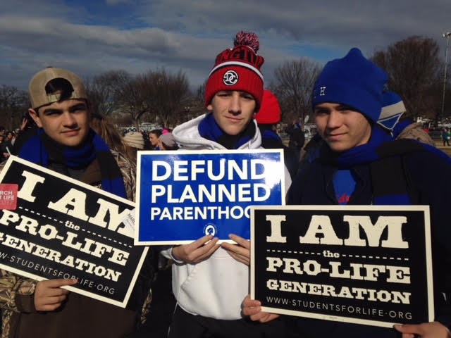 Quinne Fruge, Carter Andrus and Austin Miller, from St Edmund High, Louisiana/Zelda Caldwell for Aleteia