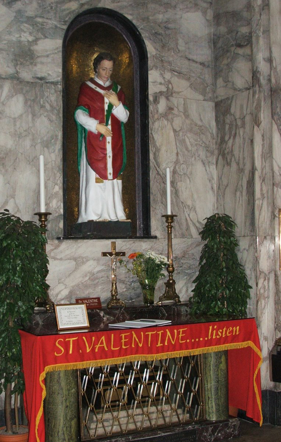 The reliquary of St. Valentine's remains may still be visited today in the Whitefriars Street Church in Dublin. 