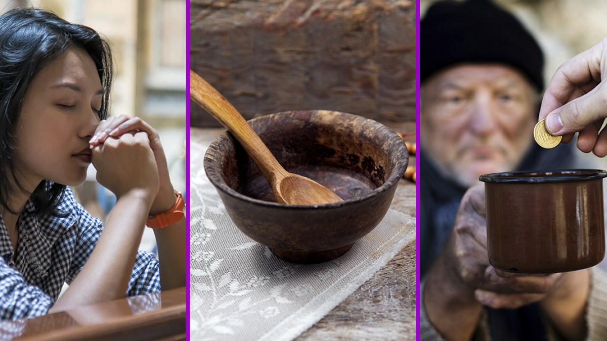 WEB3-PRAYER-FASTING-ALMSGIVING-COMP-Shutterstock-Aleteia-Image-Department